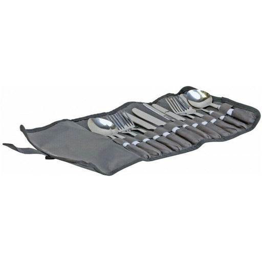 Vango Family Camping Cutlery Set 12 Piece Stainless Steel in Roll Up Pouch Vango - Dynamic Drive