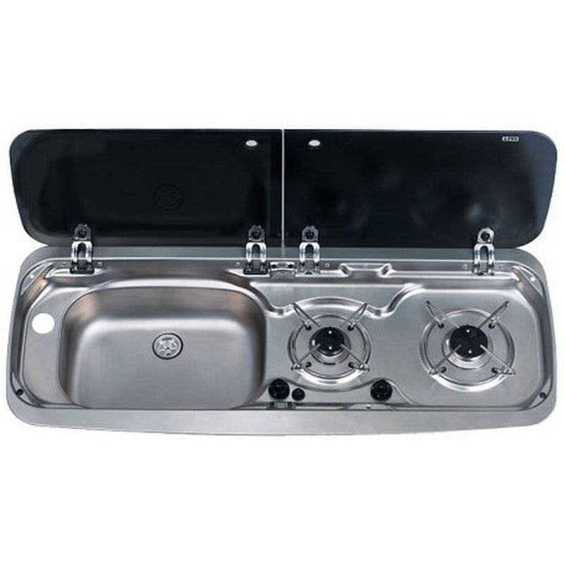 Dometic 2 Burner Combination Unit L/H 9222 Stainless Steel Dometic - Dynamic Drive