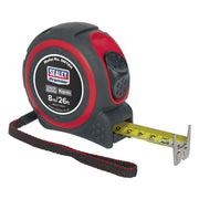 Sealey Heavy-Duty Measuring Tape 8m(26ft) SMT8H Sealey  - Dynamic Drive
