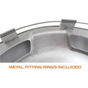 4x 14" Silver Wheel Trims / Hub Caps fits Streetwize  - Dynamic Drive