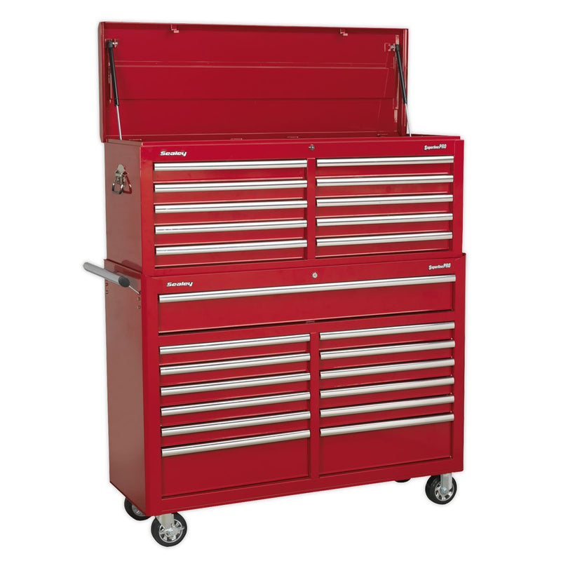 Sealey Tool Chest Combination 23 Drawer with Ball-Bearing Slides Red Sealey - Dynamic Drive