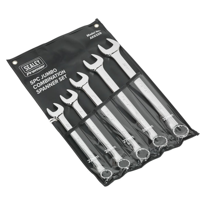 Sealey Combination Spanner Set 5pc Jumbo Metric AK6329 Sealey - Dynamic Drive