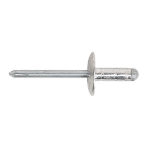 Sealey Aluminium Multi-Grip Rivet Large Flange 4.8 x 19mm Pk of 200 RM4819L Sealey  - Dynamic Drive