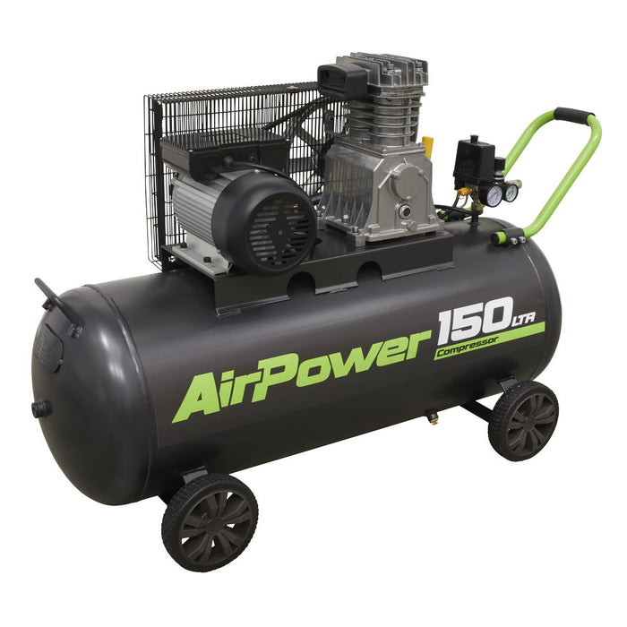 Sealey Air Compressor 150L Belt Drive 3hp SAC15030B Sealey - Dynamic Drive
