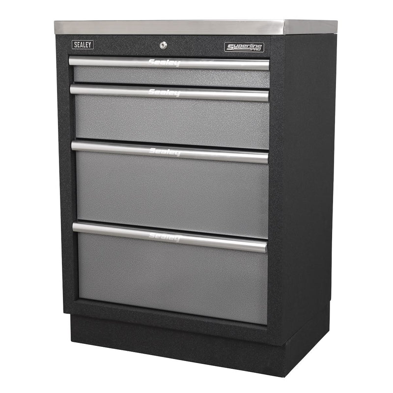Sealey Modular 4 Drawer Cabinet 680mm APMS51 Sealey - Dynamic Drive