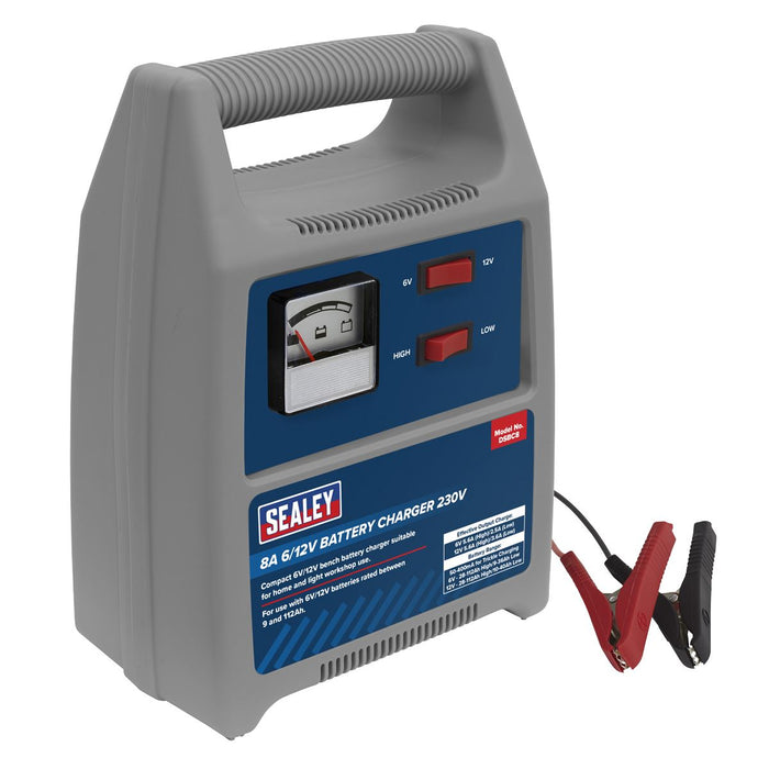 Sealey DSBC8 Battery Charger 6/12V 8Amp 230V Automatic Car / Bike / Van 9-112Ah Sealey  - Dynamic Drive