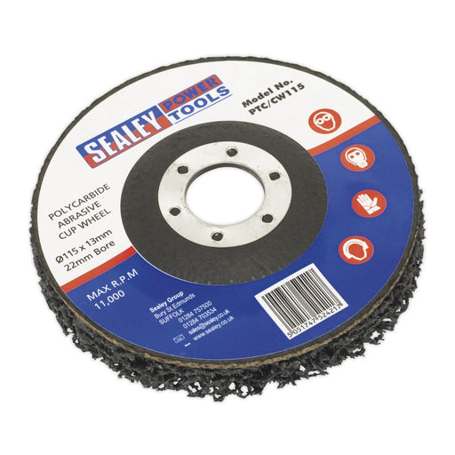 Sealey Polycarbide Cup Wheel115 x 13 x22mm PTC/CW115 Sealey - Dynamic Drive