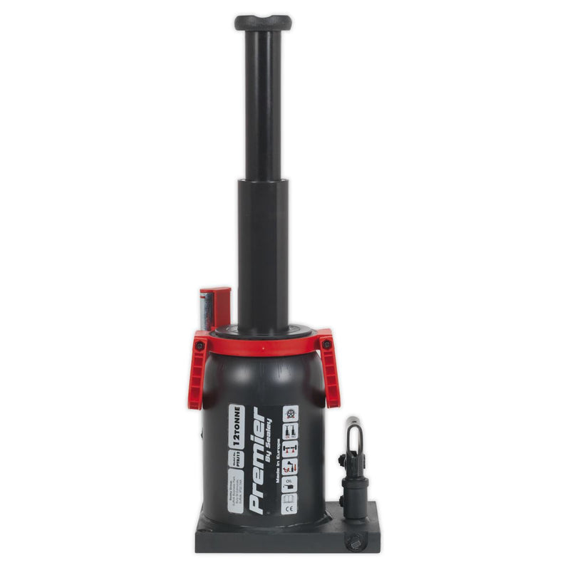 Sealey Premier Telescopic Bottle Jack 12 Tonne PTBJ12 Sealey - Dynamic Drive