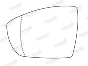 Summit Stick-On Standard Mirror Glass fits Ford Galaxy, S Max 06 on Kuga 08 on LHS Summit - Dynamic Drive