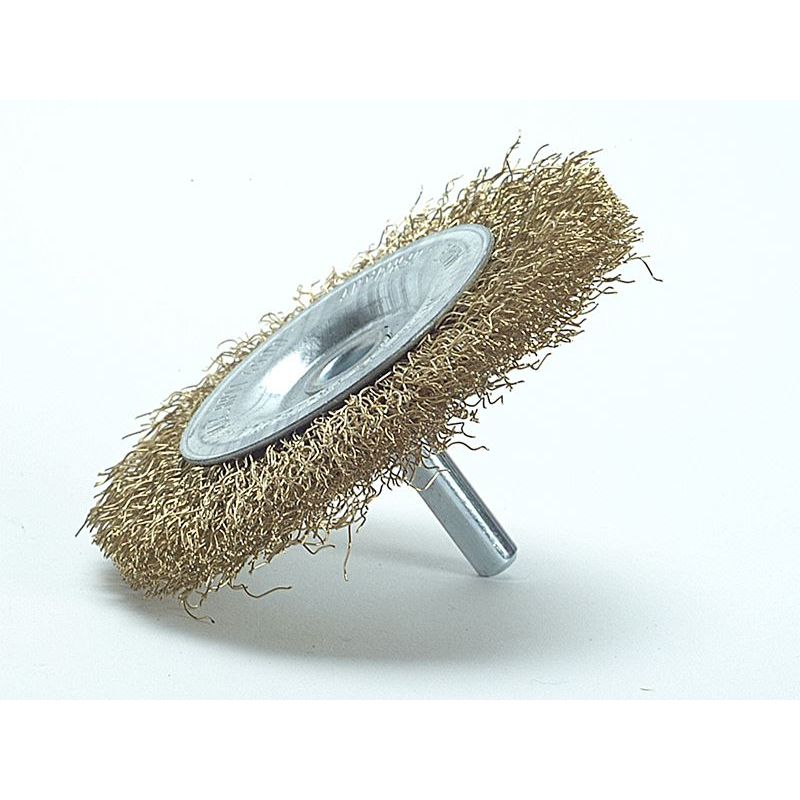 Lessmann DIY Wheel Brush 75 x 10mm, 0.25 Brass Wire Lessmann - Dynamic Drive