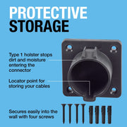 Ring Automotive REVA110 type 1 EV cable wall holster Ring Automotive - Dynamic Drive