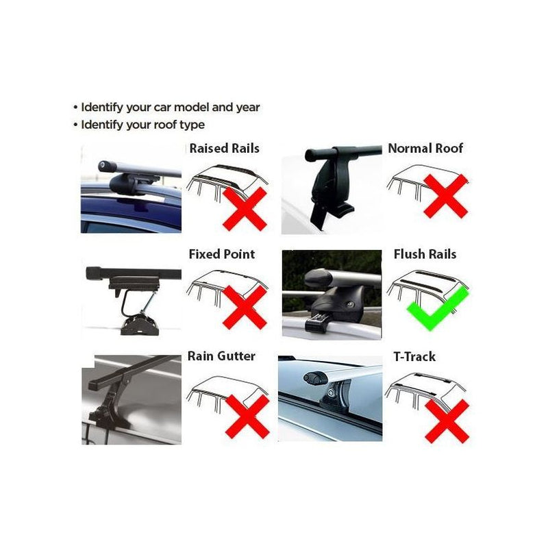 Aluminium Locking Roof Rack Cross Bars fits Hyundai i30 SW 2017-2020 Summit  - Dynamic Drive