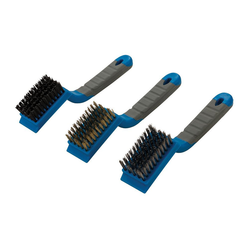 Silverline Medium Wire Brush Set 3pce 5 Row Silverline - Dynamic Drive