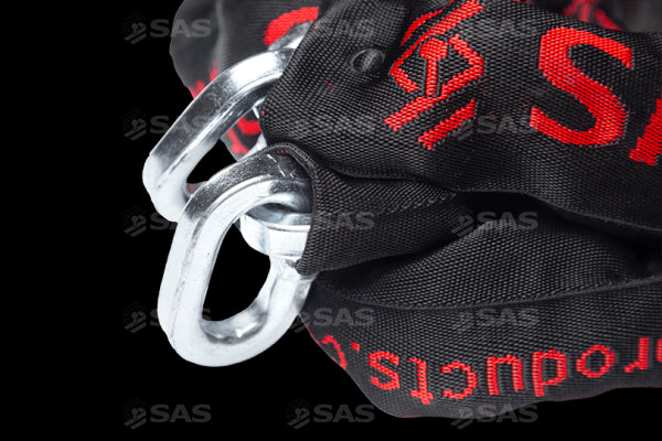 SAS Heavy Duty 1500x10mm D Shackle Chain with Woven Sleeve SAS - Dynamic Drive