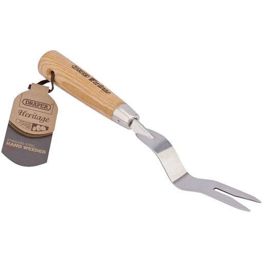 Draper Heritage Stainless Steel Hand Weeder with Ash Handle 99027 Draper - Dynamic Drive