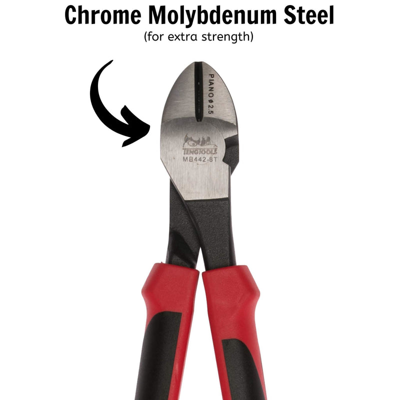 Teng Tools Heavy Duty Side Cutting Plier TPR Grip 200mm Teng Tools - Dynamic Drive