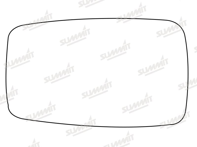 Summit Stick-On Anti Dazzle Mirror Glass fits Audi 80 on LHS Summit - Dynamic Drive