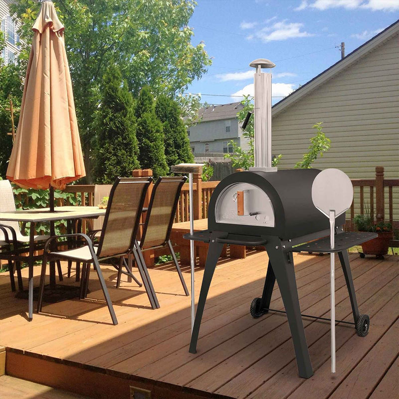 Dellonda Outdoor Wood-Fired Pizza Oven & Smoker Dellonda  - Dynamic Drive