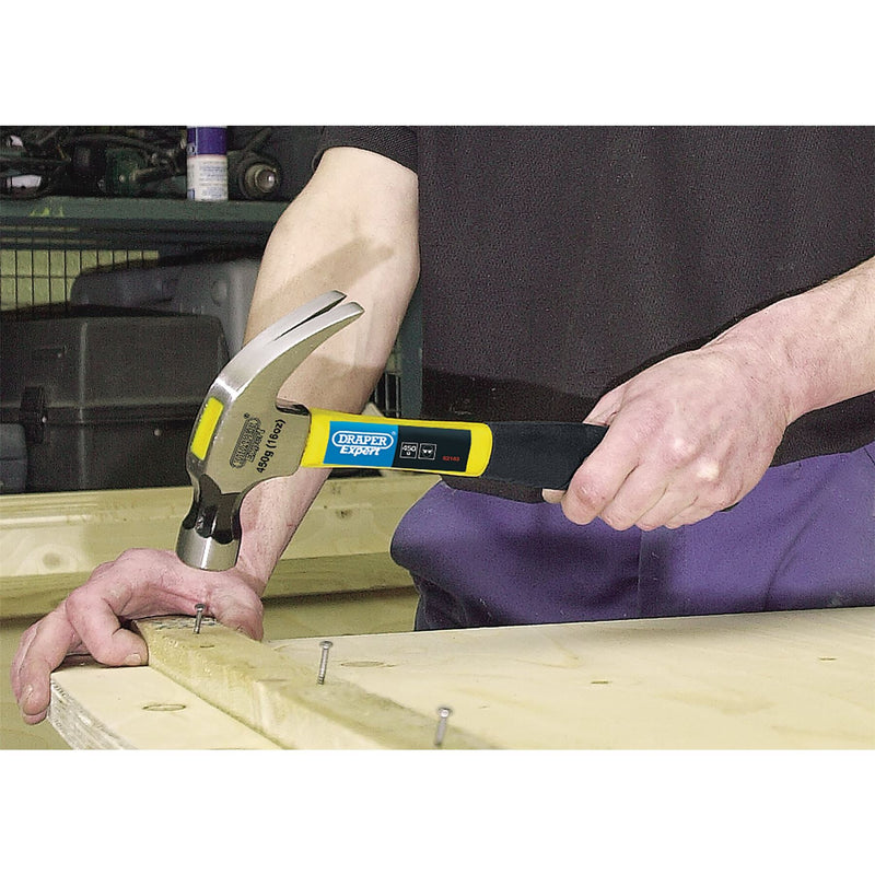 Draper Fibreglass Shafted Claw Hammer, 450g/16oz 62163 Draper - Dynamic Drive
