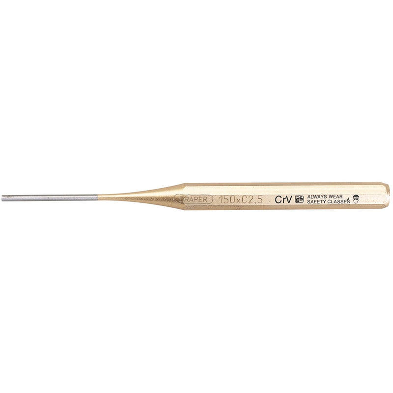 Draper Octagonal Parallel Pin Punch, 2.5 x 150mm 51653 Draper - Dynamic Drive