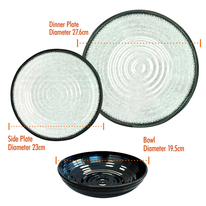 MDS1203 Liberty Sicily 12 Piece Melamine Dinner Set LL1378 Liberty Leisure UK - Dynamic Drive