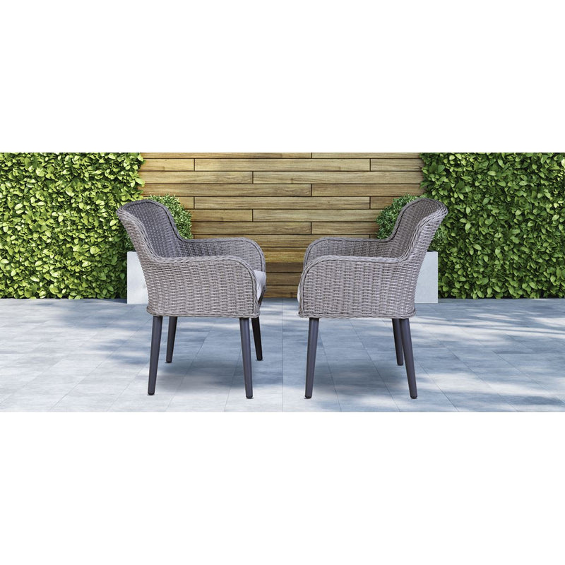 Dellonda Buxton Rattan Wicker Outdoor Chairs Set 2pc DG76 Dellonda - Dynamic Drive