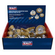 Sealey Wire Brushes Assorted Sizes Display Box of 40 BWBS40DB Sealey - Dynamic Drive