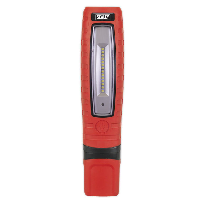 Sealey LED360R Cordless 360° 3W LED Rechargeable Inspection Lamp Red Li-ion Sealey  - Dynamic Drive