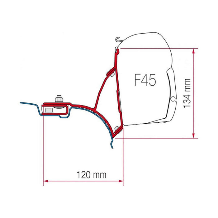 Fiamma F45S Awning, Indel B Fridge, Can Hob/RH Sink & Cold Tap Bundle AG - Dynamic Drive