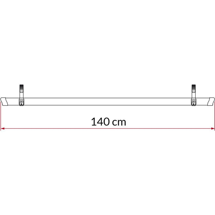 Fiamma Rail Quick 140 Red L80 Only: Quick bike rail in red for L80 only Fiamma - Dynamic Drive