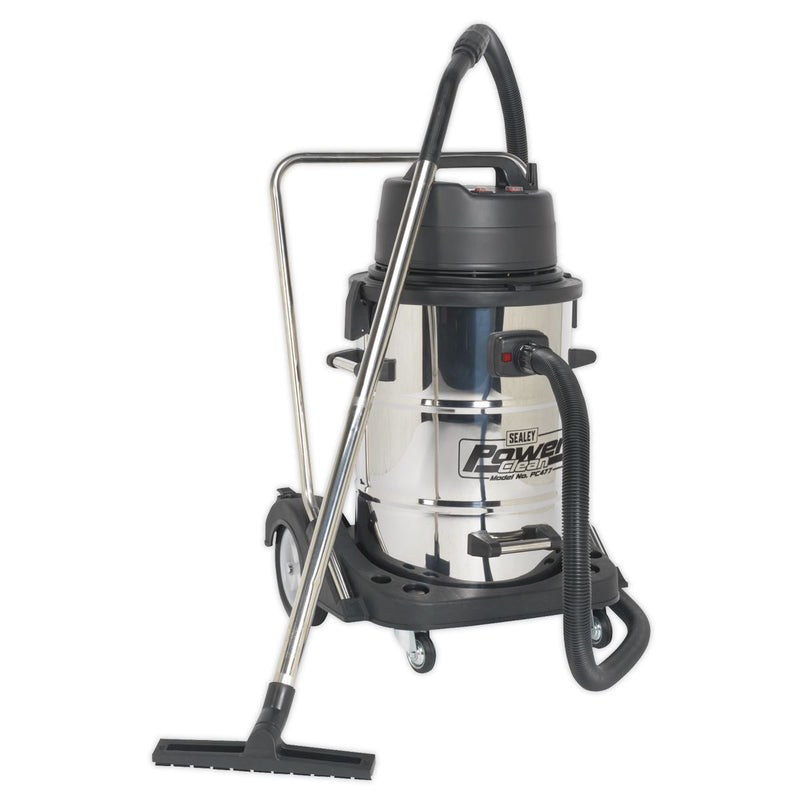 Sealey Vacuum Cleaner Industrial Wet & Dry 77L Stainless Steel Drum with Swivel Sealey - Dynamic Drive