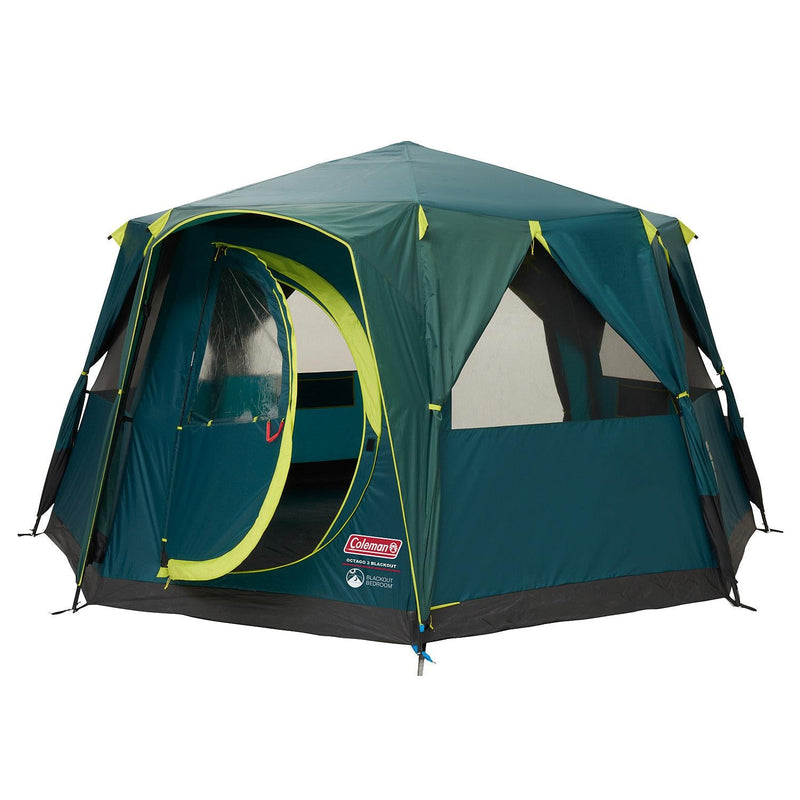 Coleman Octagon Green 8 Person Blackout Tent Camping Festival Outdoors Garden Coleman - Dynamic Drive