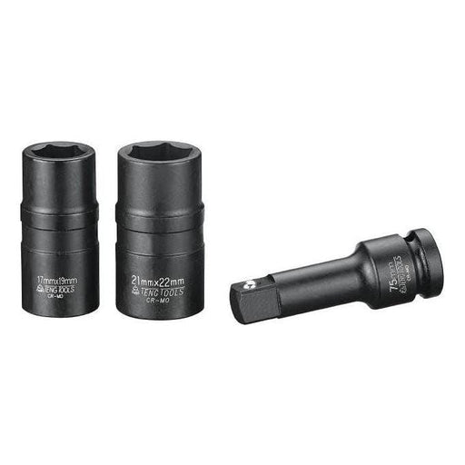 Teng Tools 1/2" Double Ended Impact Socket Set 17 x 19mm/21 x 22mm Teng Tools - Dynamic Drive