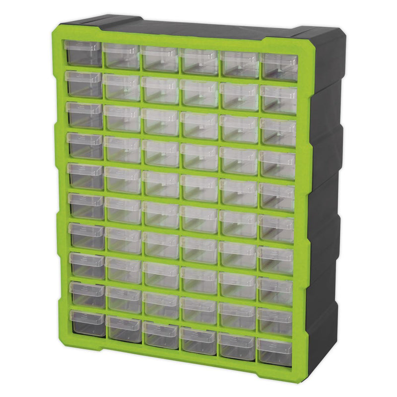 Sealey Cabinet Box 60 Drawer Hi-Vis Green/Black APDC60HV Sealey - Dynamic Drive