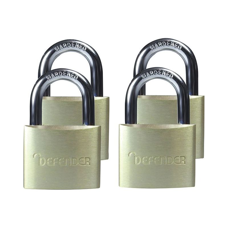 Defender Aluminium Padlock Quad Pack 40mm DEFENDER - Dynamic Drive