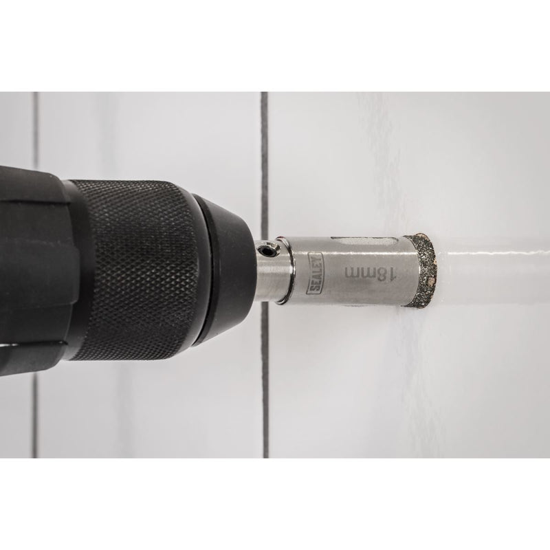 Sealey Electroplated Diamond Hole Saw 18mm DHS18 Sealey - Dynamic Drive