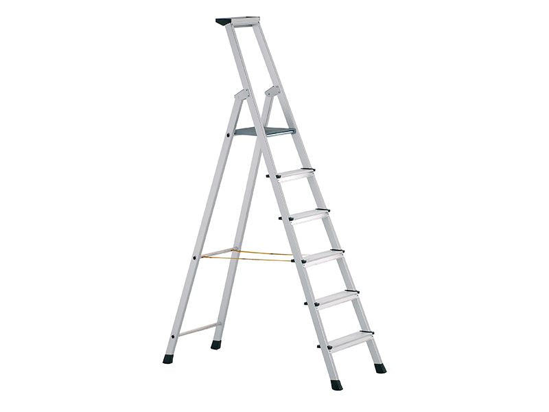 Zarges Anodised Trade Platform Steps, Platform Height 1.32m 6 Rungs Zarges - Dynamic Drive