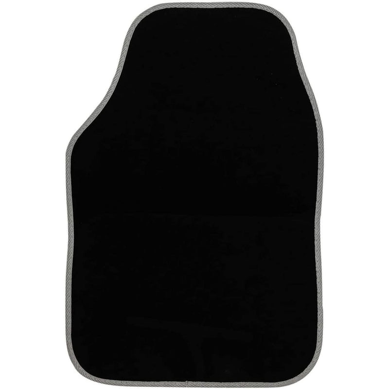 Streetwize Standard Universal Mat Set - Velour - Black/Silver Binding - 4 Piece Streetwize  - Dynamic Drive