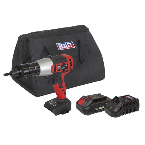 Sealey SV20 Series Brushless Cordless Nut Riveter 20V 2Ah CP20VNRKIT1 Sealey - Dynamic Drive