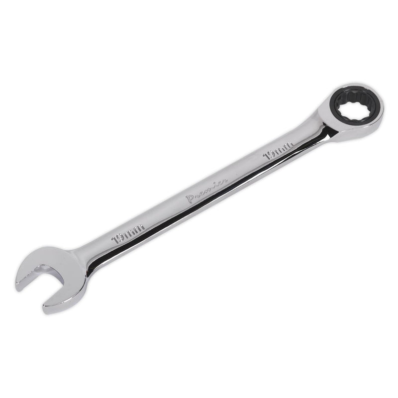 Sealey Ratchet Combination Spanner 19mm RCW19 Sealey - Dynamic Drive