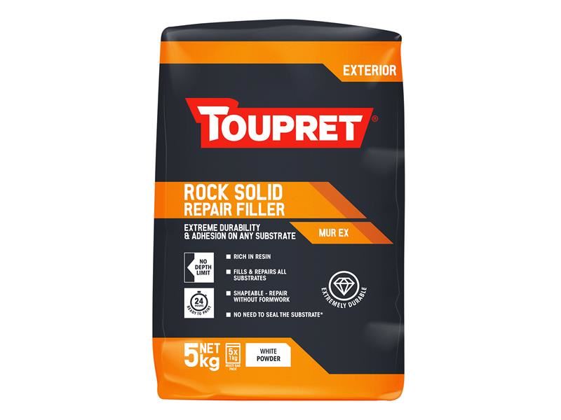 Toupret Exterior Rock Solid Repair Filler 5kg Toupret - Dynamic Drive