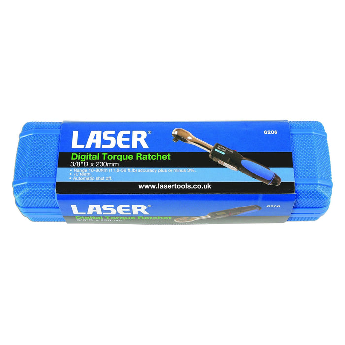Laser Digital Torque Ratchet 3/8"D 12 - 60Nm 6206 Laser - Dynamic Drive