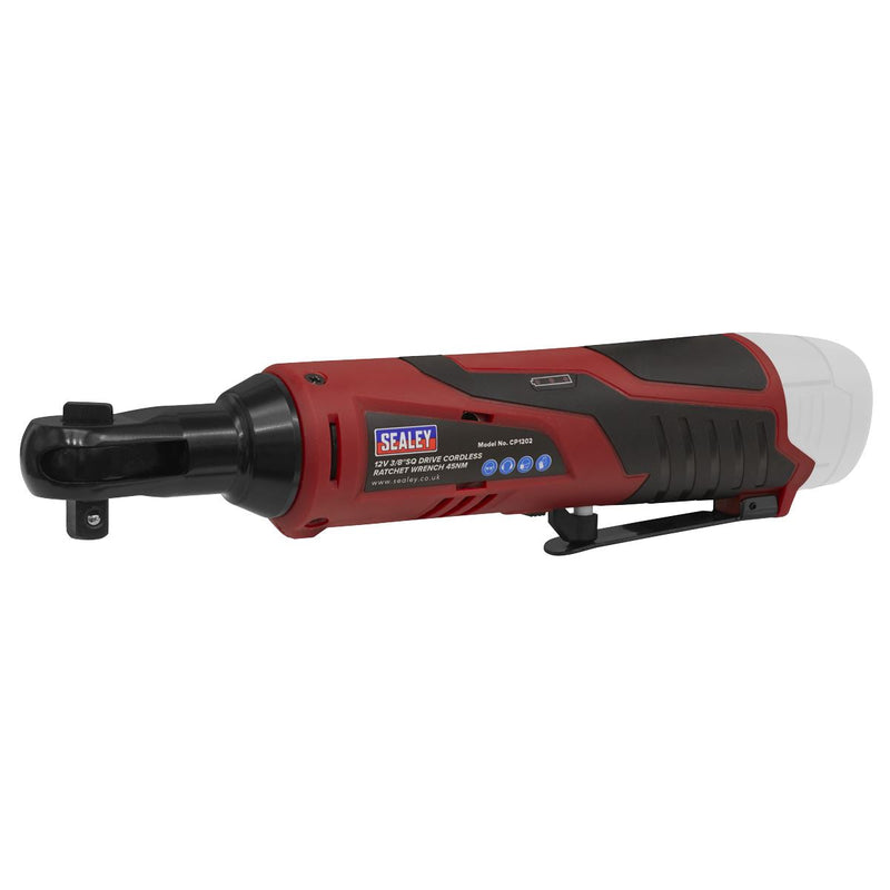 Sealey Cordless Ratchet Wrench 3/8"Sq Drive 12V SV12 Series Body Only CP1202 Sealey - Dynamic Drive