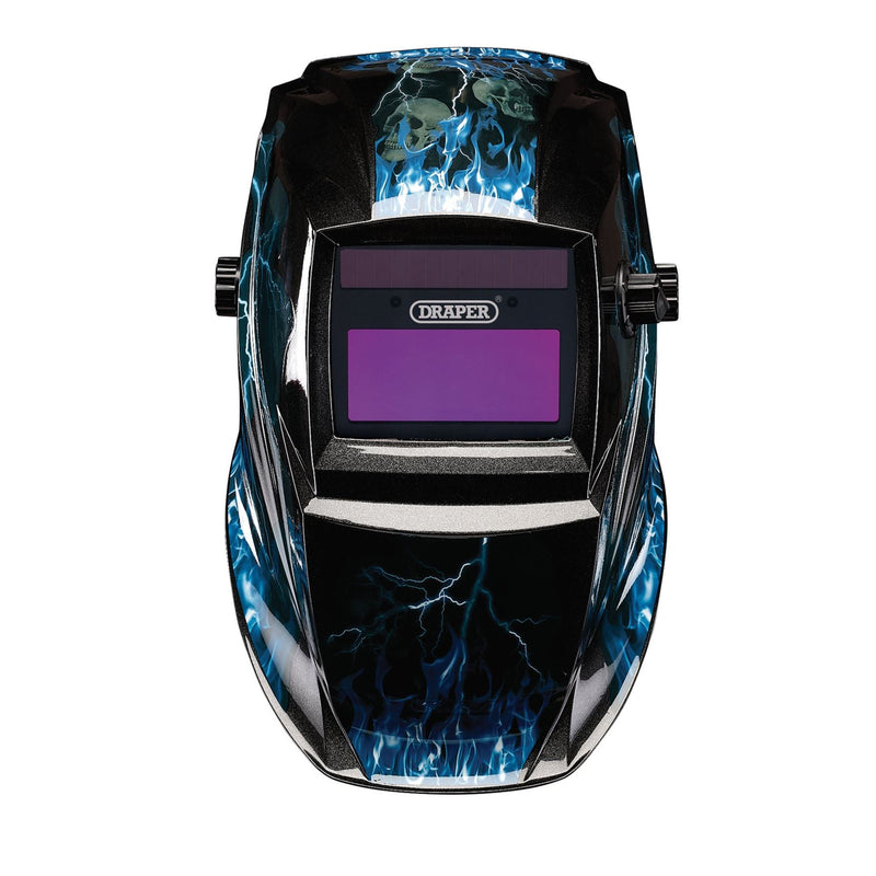 Draper Auto-Darkening Welding Helmet, Blue Skull 02514 Draper - Dynamic Drive
