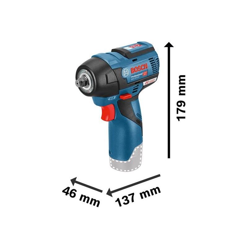 Bosch GDR 12V-115 Professional 3/8in Impact Wrench 12V Bare Unit Bosch - Dynamic Drive