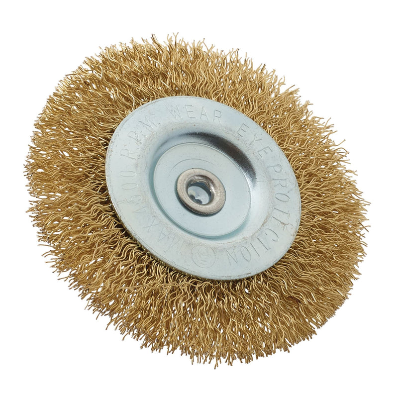 Draper Brassed Steel Crimped Wire Wheel Brush, 75mm 41429 Draper - Dynamic Drive