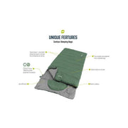 Outwell Contour Lux Single Sleeping Bag 3 Season Deep Blue Outwell - Dynamic Drive