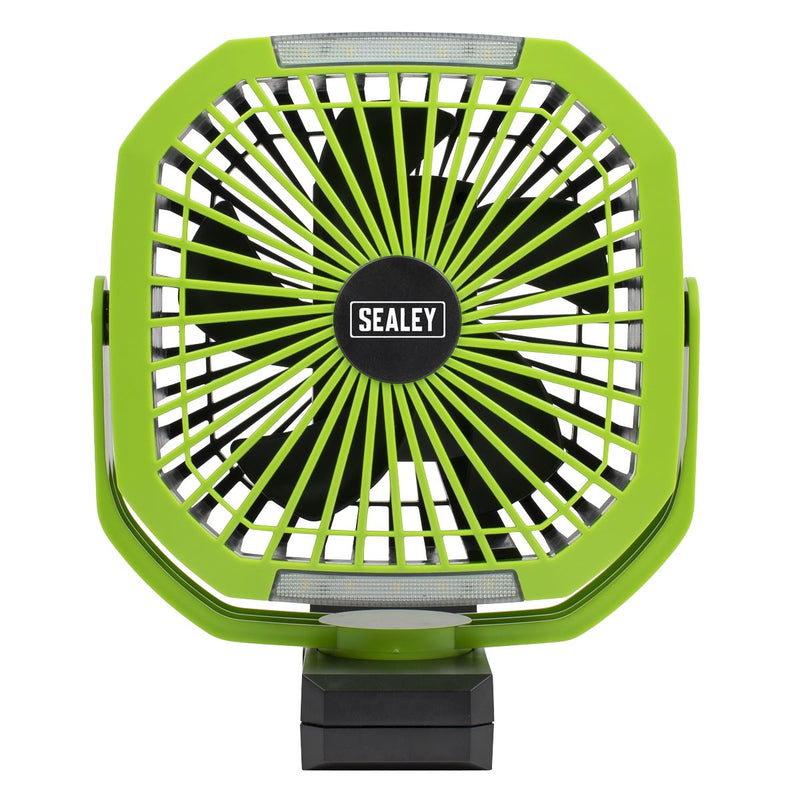 Sealey 4-Speed Portable Clip Fan with Worklight 8" SCF8WL Sealey - Dynamic Drive