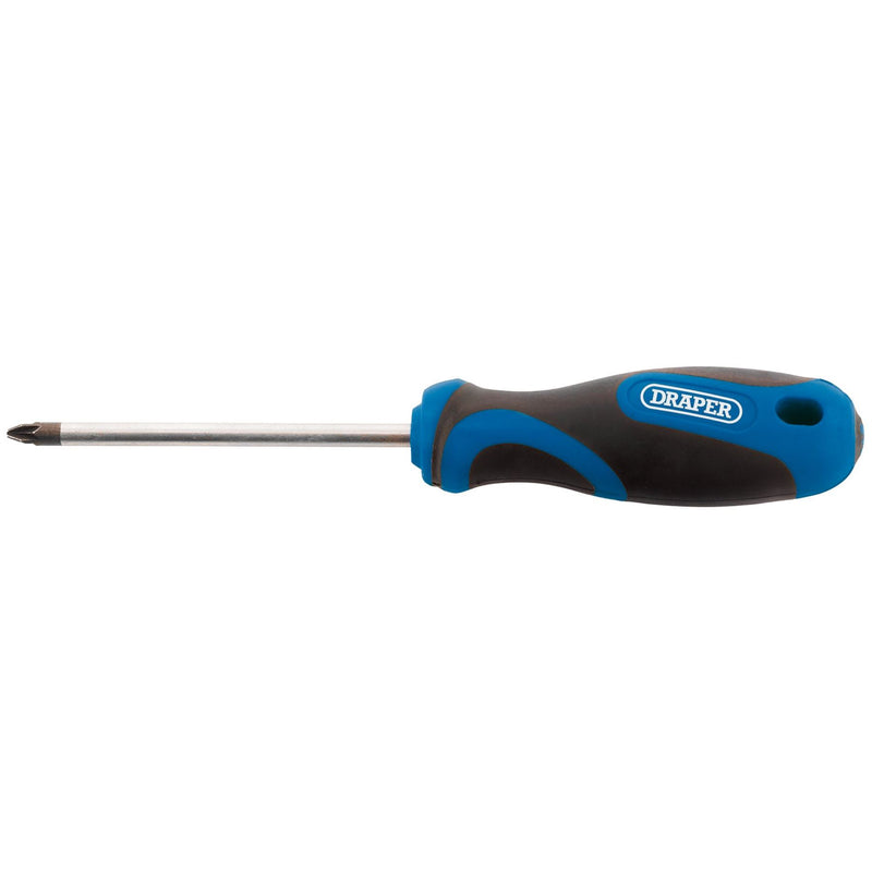 Draper Soft Grip PZ TYPE Screwdriver, No.2 x 100mm 48928 Draper - Dynamic Drive