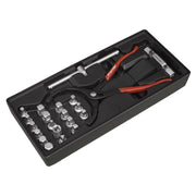 Sealey Tool Tray with Oil Filter Wrench Pliers & Drain Plug Set 21pc TBT28 Sealey - Dynamic Drive